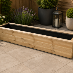Jardinière XXL en bois 200x45x40