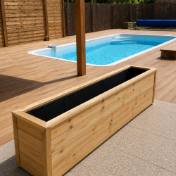 Jardinière rectangle 180x35x50