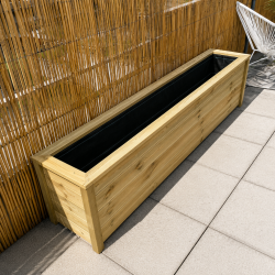 Jardinière rectangle balconnière 200x35x50