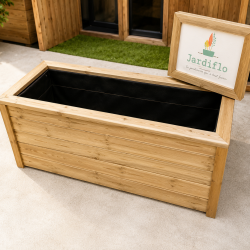Jardinière rectangle bois 120x50x50