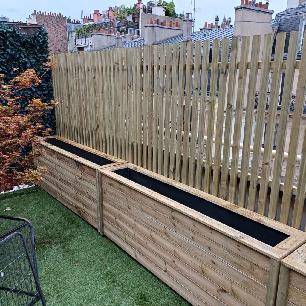 balcon brise vue bois