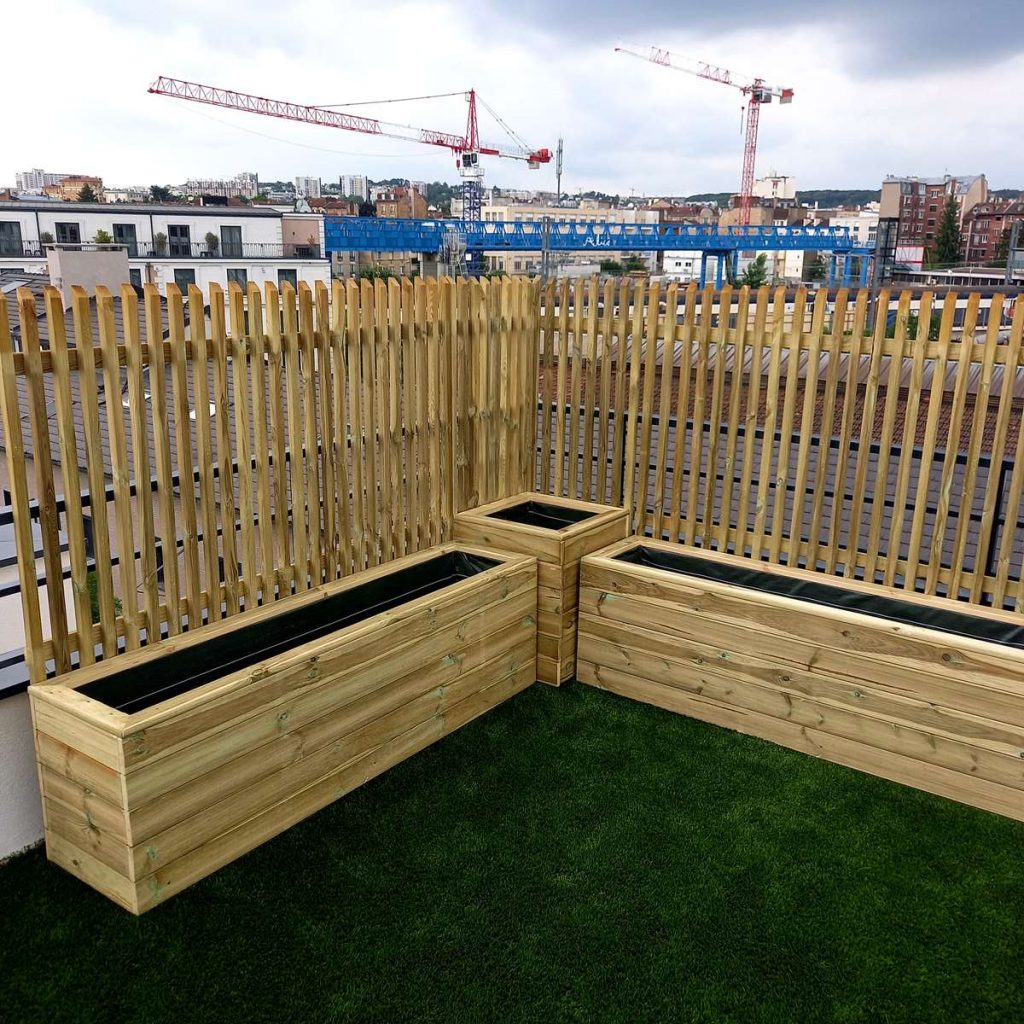 jardinière en bois extérieure
