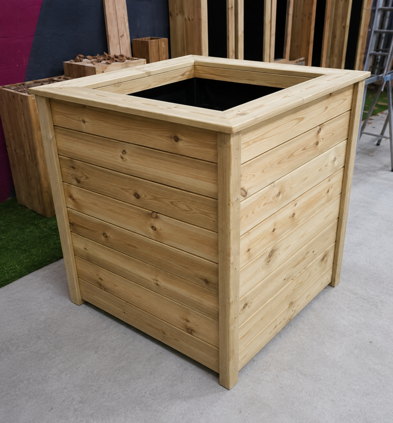 Jardinière cube 90x90x100