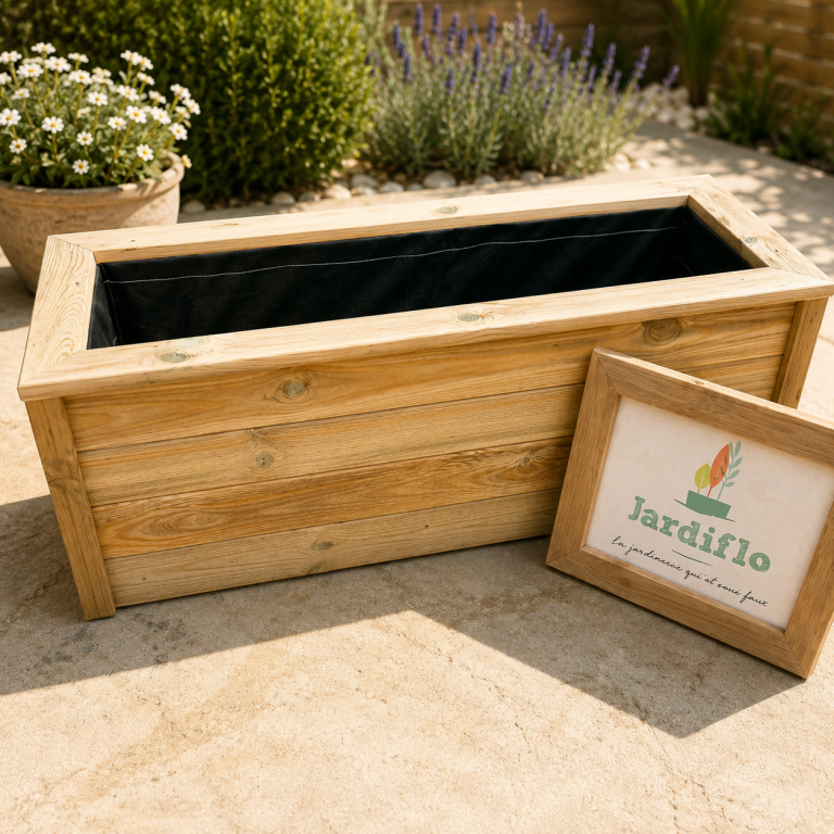 Jardinière en bois 120x45x40
