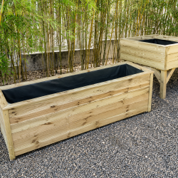 Jardinière en bois 200x60x60