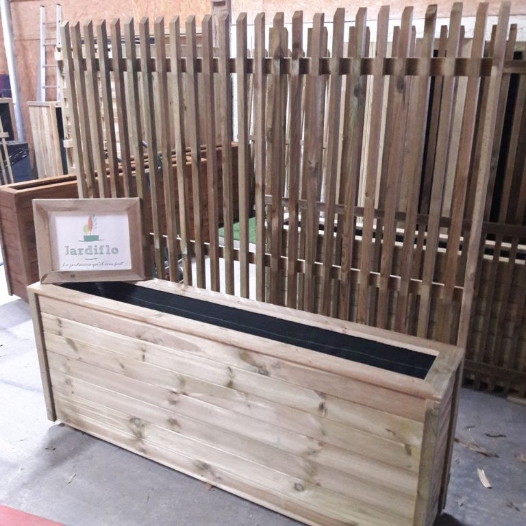 Jardinière haute 180x35x70 en bois certifié FSC - Jardiflo