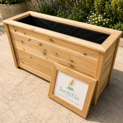 Jardinière bois 150x35x70
