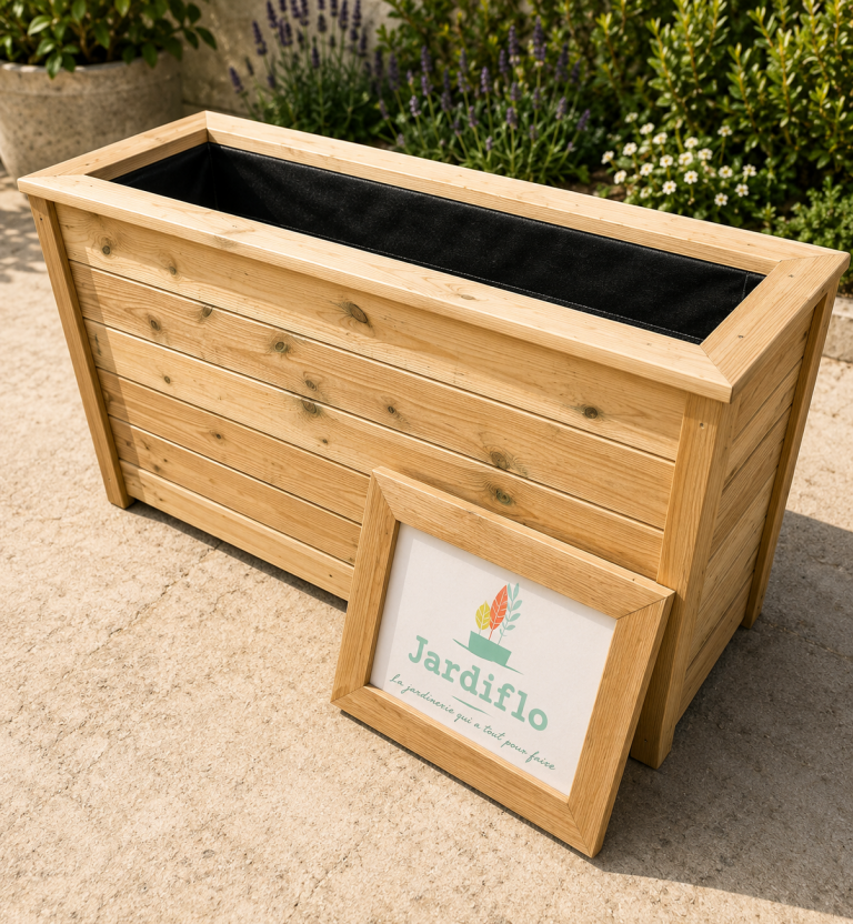 Jardinière bois 150x35x70
