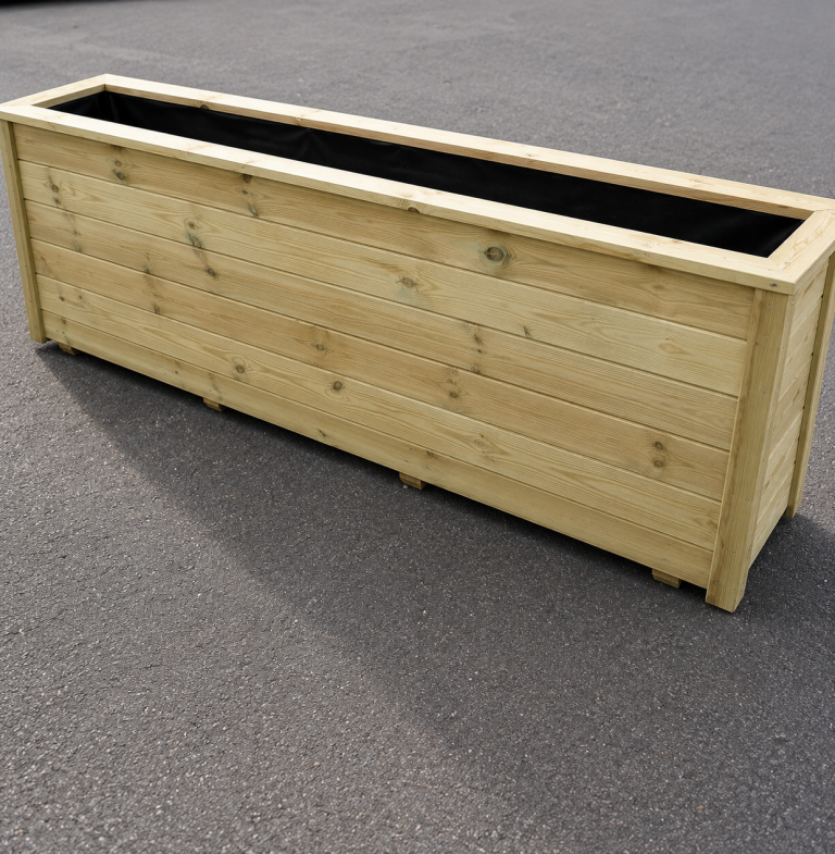 Jardinière en bois 220x35x70