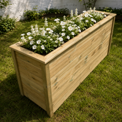 Jardinière haute en bois 180x35x70