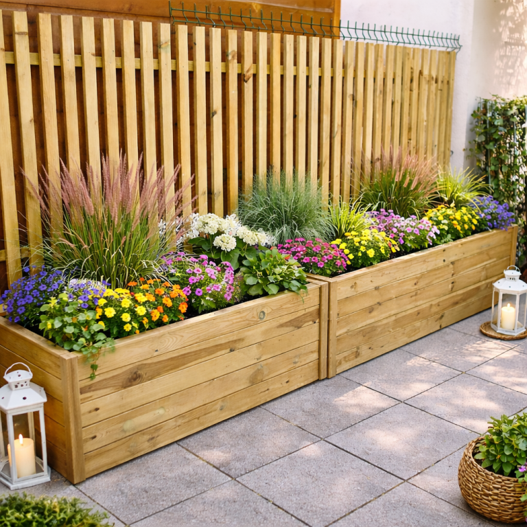 Jardinière pare-vue 120x35x50