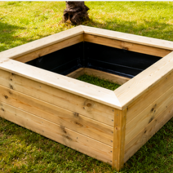 Carré potager en bois 100x100x40