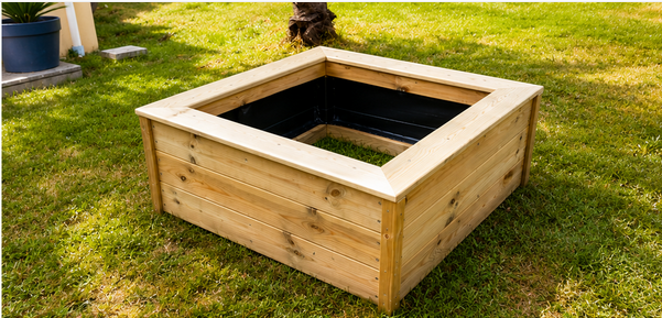 Carré potager en bois 100x100x40