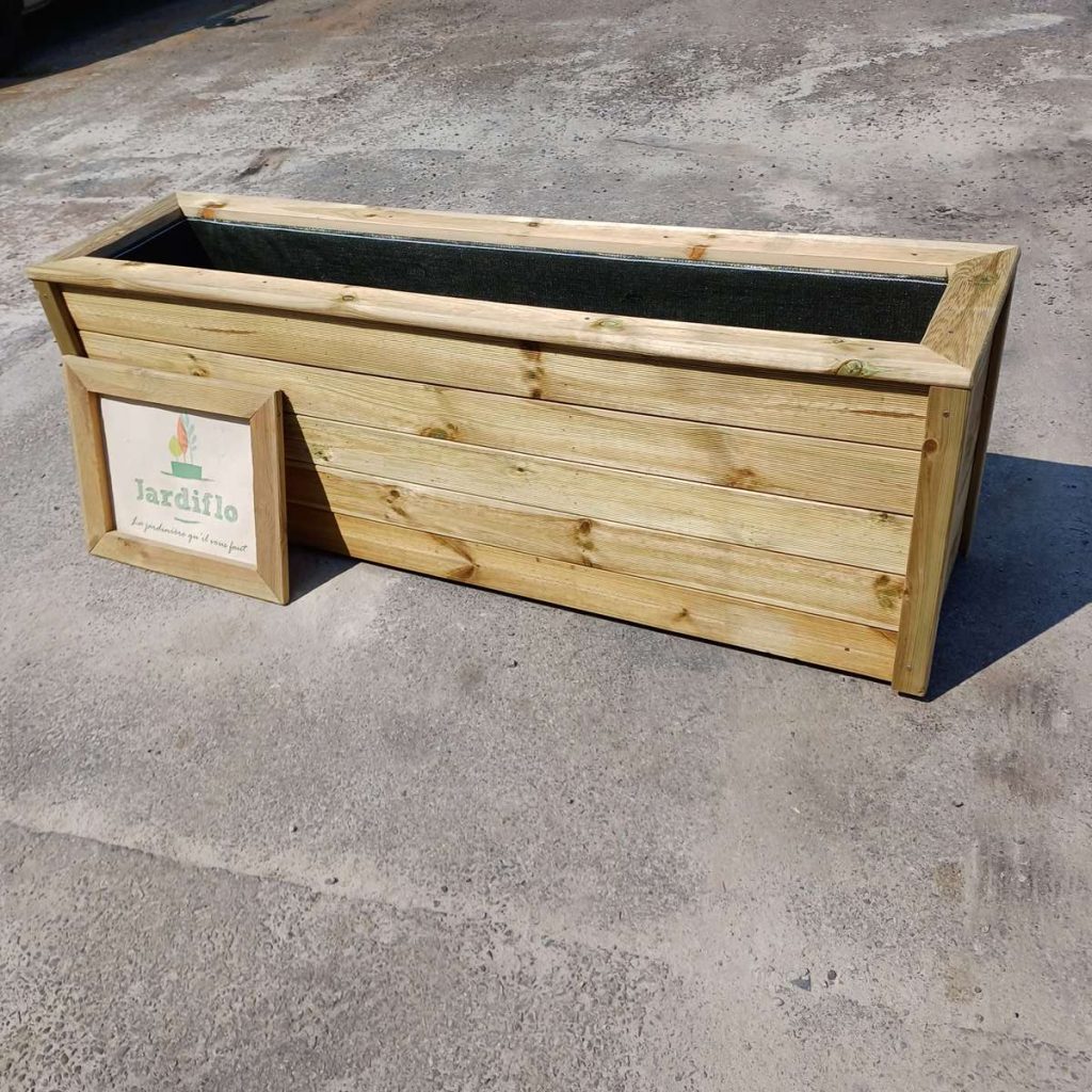 bac à fleurs jardiflo bois